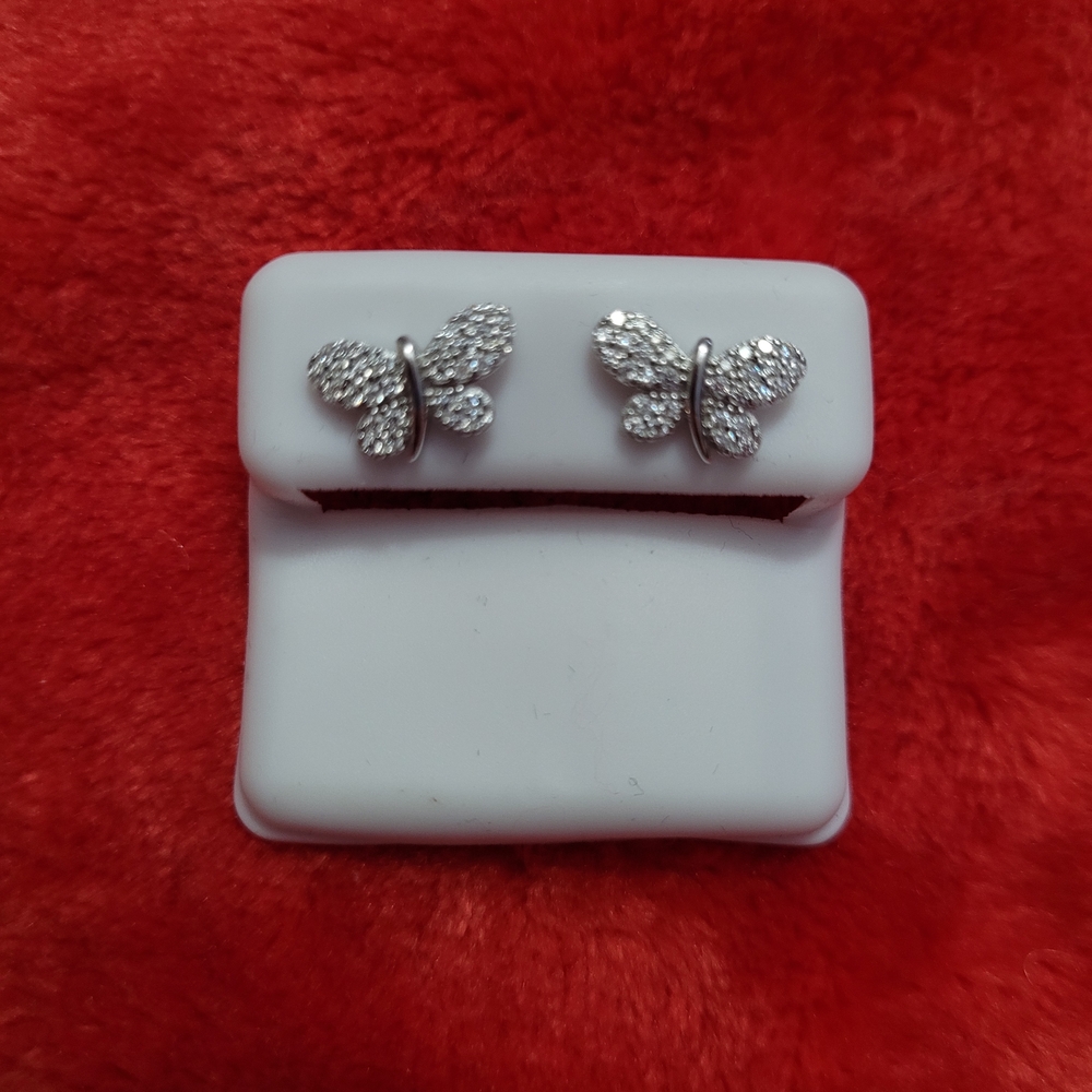 Elegant Silver Butterfly Earrings